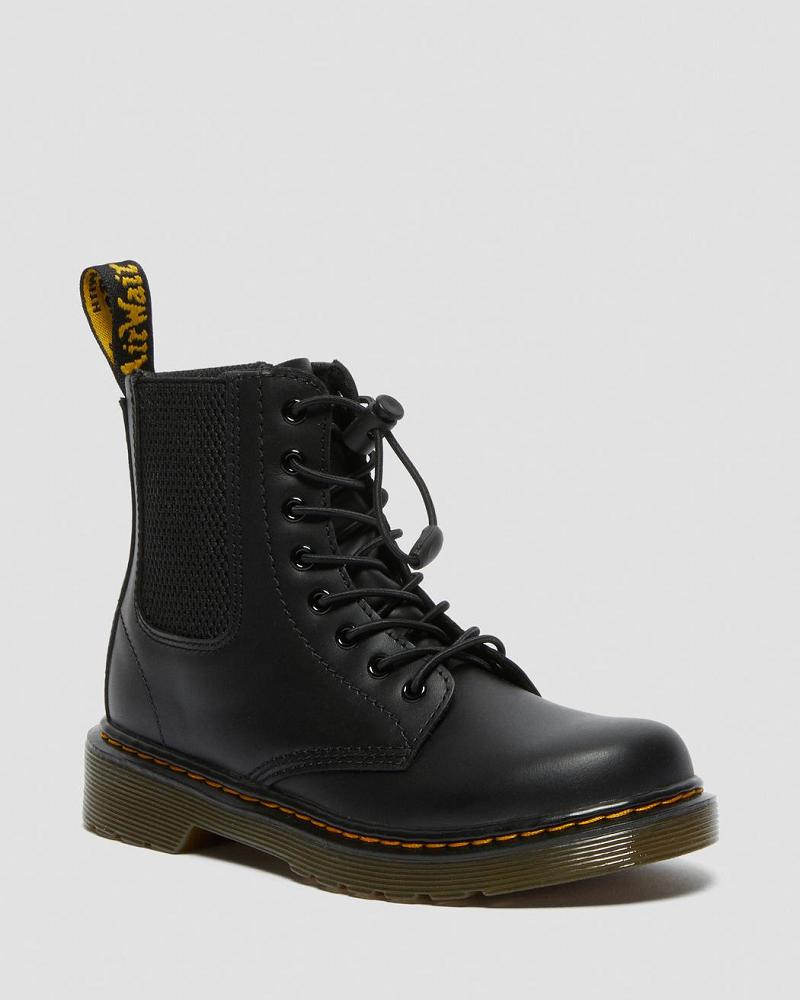 Botas Casuales Dr Martens Junior 1460 Harper Cuero Niños Negros | MX 161ILH